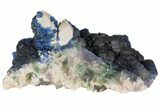 Dark Blue Fluorite on Quartz - China #131430-2